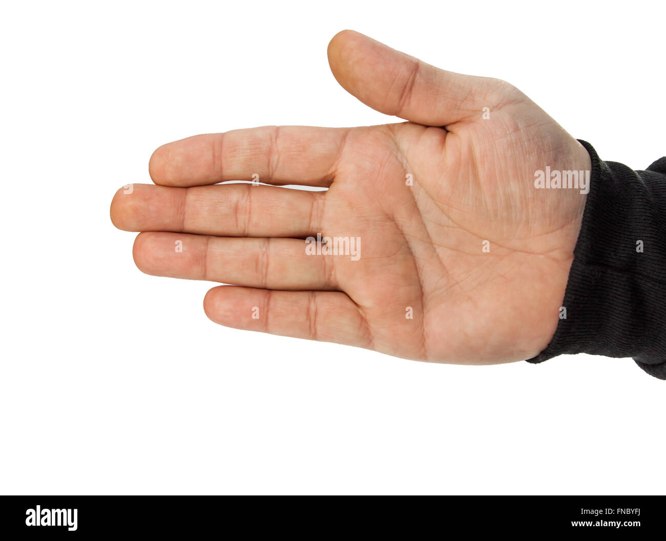 Männliche Hand benutzen Stockfoto