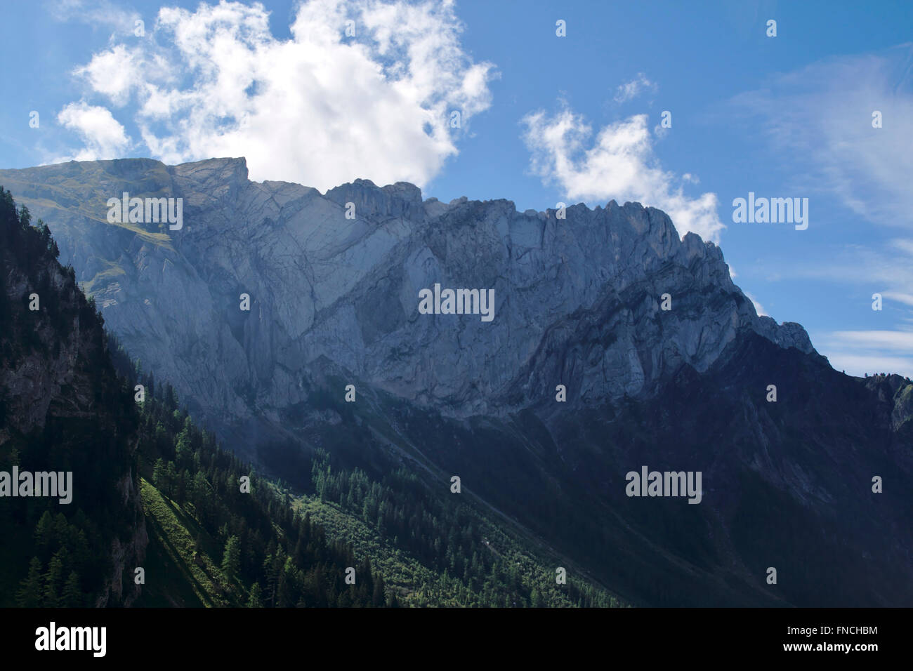 Nordwand des l'Argentine, Wallis, Schweiz Stockfoto