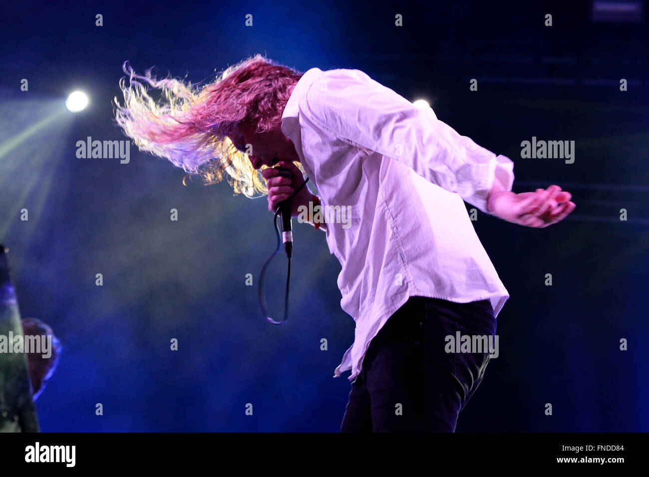 BILBAO, Spanien - NOV 01: The Orwells (Band) live-Musik-Show in Bime Festival am 1. November 2014 in Bilbao, Spanien. Stockfoto