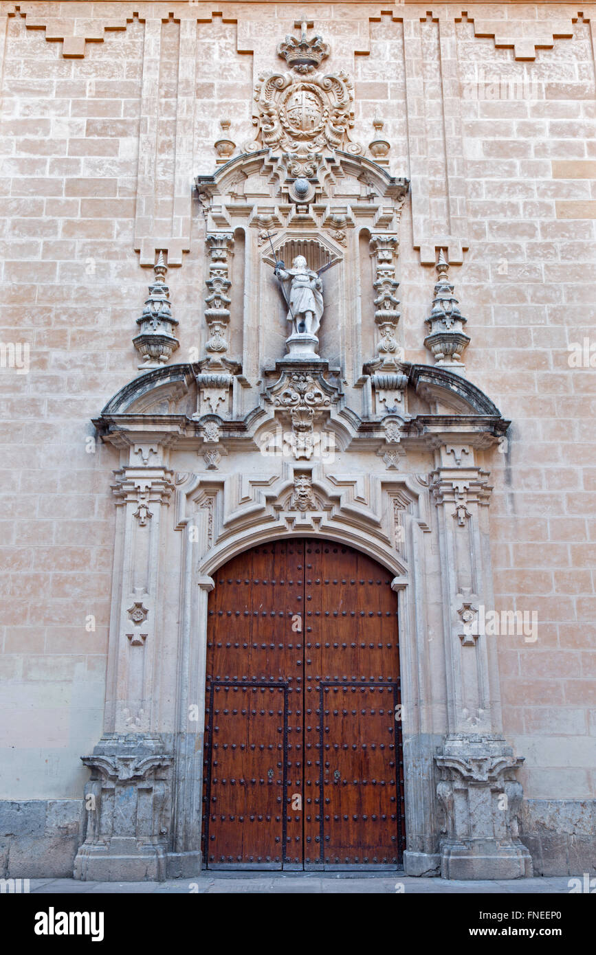 CORDOBA, Spanien - 28. Mai 2015: Barock Kirche Real Colegiata de San Hipolito, 18. Portal. Jhdt., von Juan de Aguilar Stockfoto