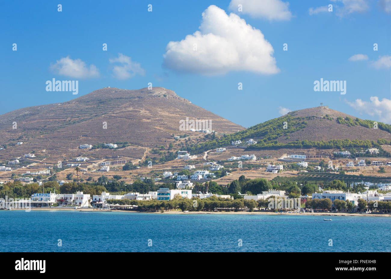 IOS - Küste in der Nähe von Chora Stadt auf der Ios-Insel in der Ägäis (Griechenland). Stockfoto