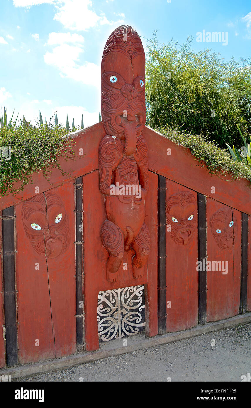 Te Parapara Maori Garten. Neuseeland Stockfoto