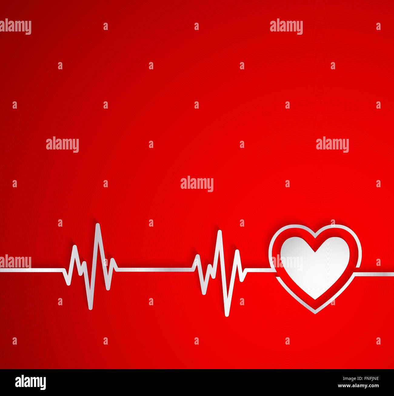 Herzschlag mit Herzform. Nützlich als medizinischer Hintergrund Stock Vektor