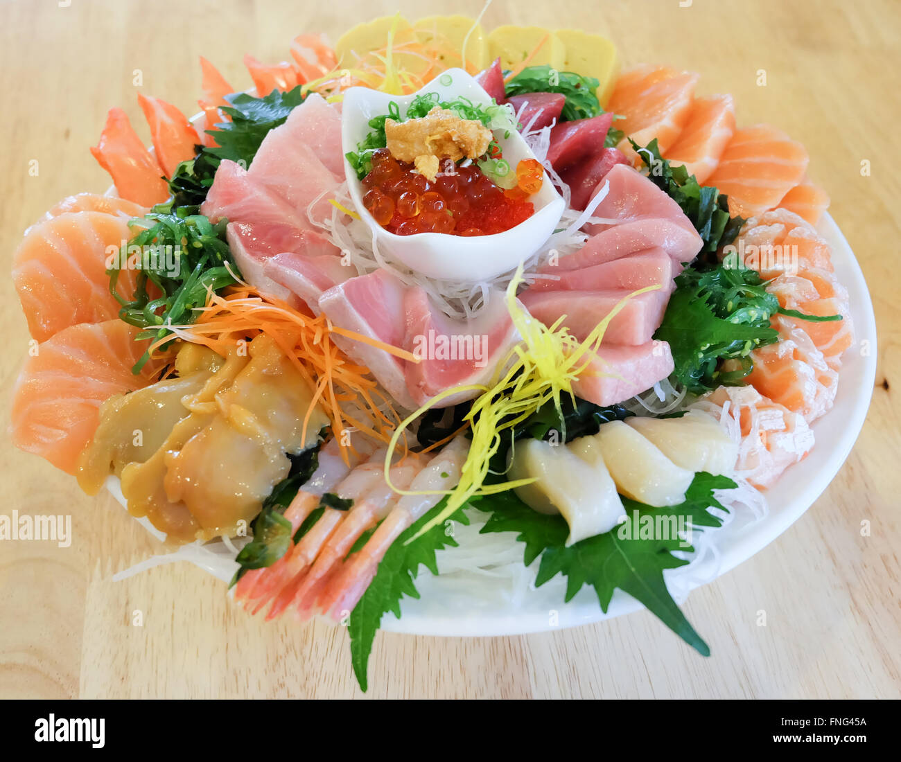 Japanische Sashimi roher Fisch set Stockfoto