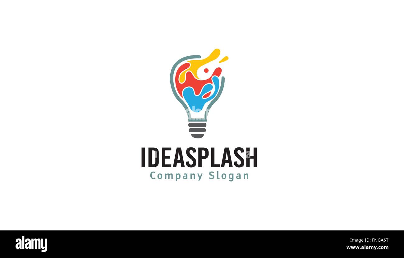 Splash-Design-Idee-Darstellung Stock Vektor