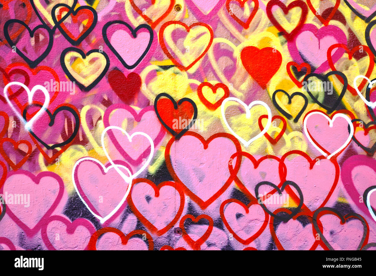 Graffiti an der Wand, Poble sec, Barcelona, Spanien Stockfoto