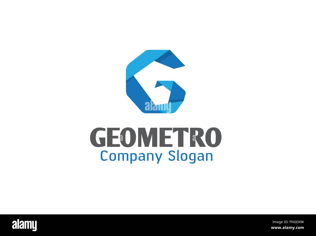 Geometrische G Brief Design Illustration Stock Vektor