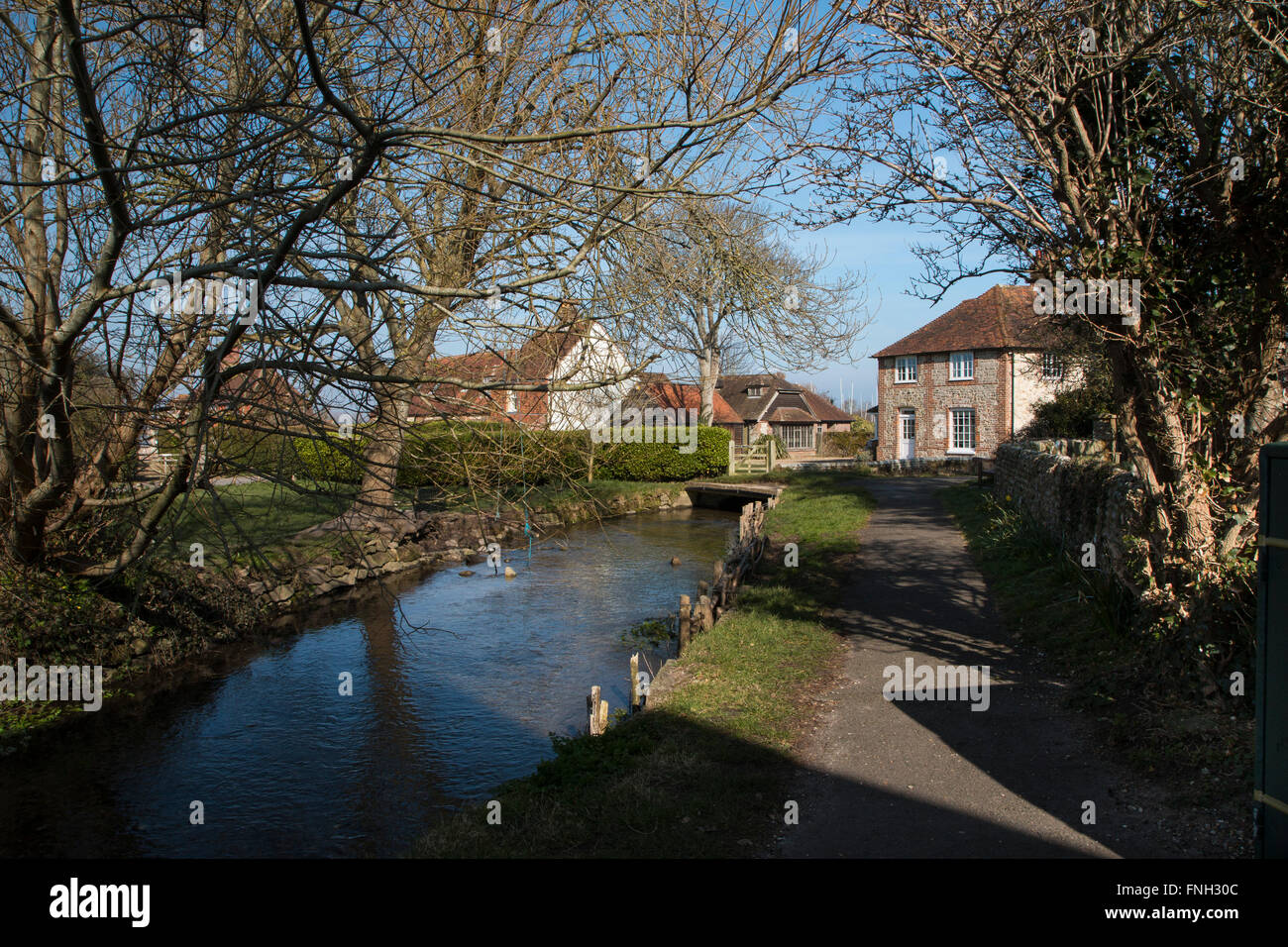 Blick auf das malerische Dorf Bosham, West Sussex Stockfoto