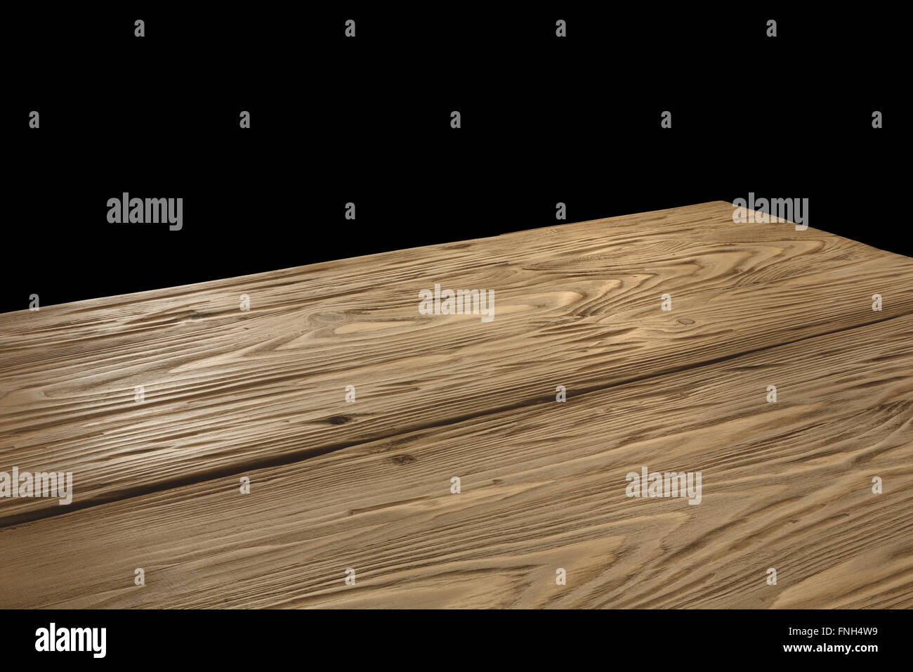 Rustikaler Holztisch oder Hintergrund, erhöhten Winkel Ansicht. Clipping-Pfad, unendlicher Schärfentiefe Stockfoto