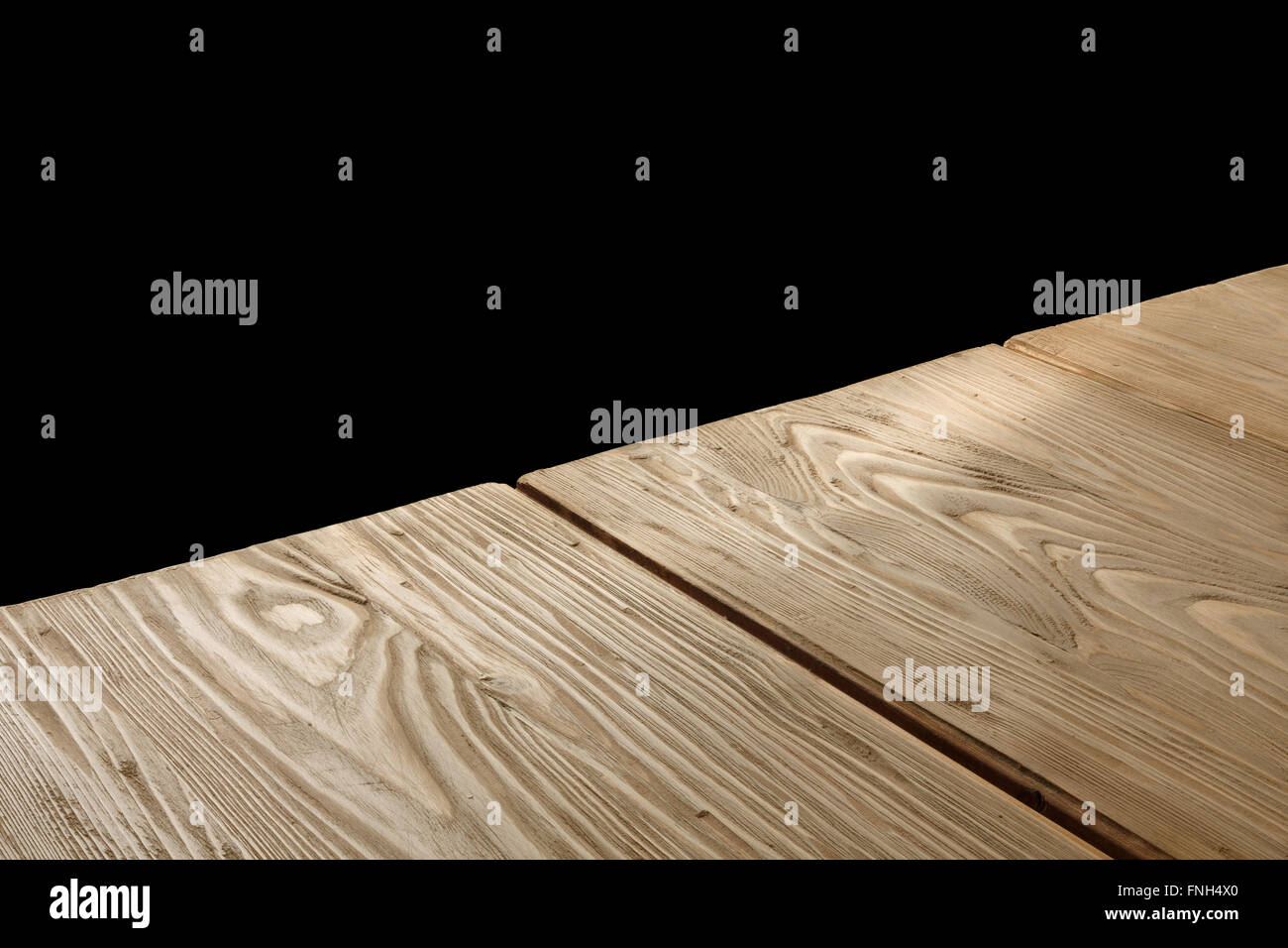 Rustikaler Holztisch oder Hintergrund, erhöhten Winkel Ansicht. Clipping-Pfad, unendlicher Schärfentiefe Stockfoto