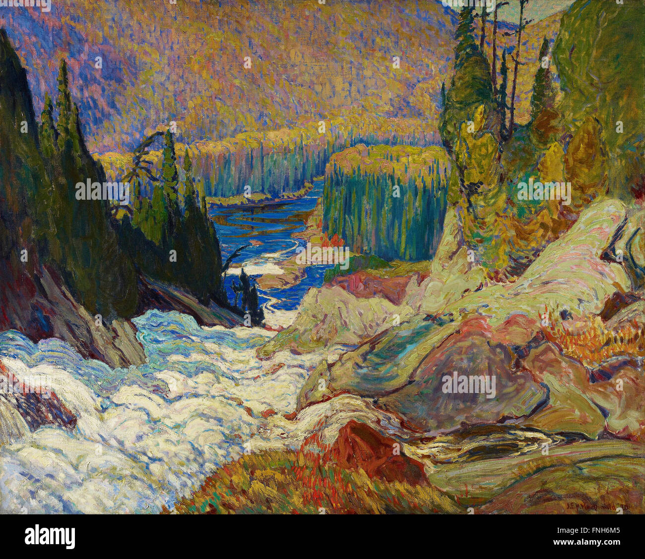 J.E.H. MacDonald - fällt, Montreal River Stockfoto