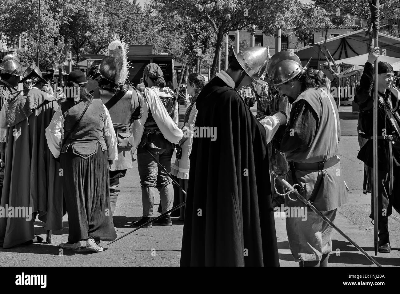 Mittelaltermarkt, Medina del Campo, Valladolid, Spanien Stockfoto