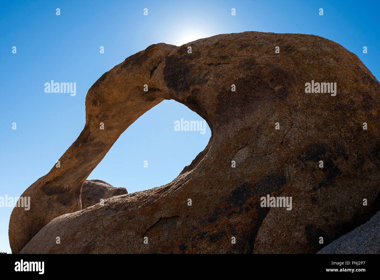 Mobius Arch, Alabama Hills, California, Vereinigte Staaten von Amerika Stockfoto