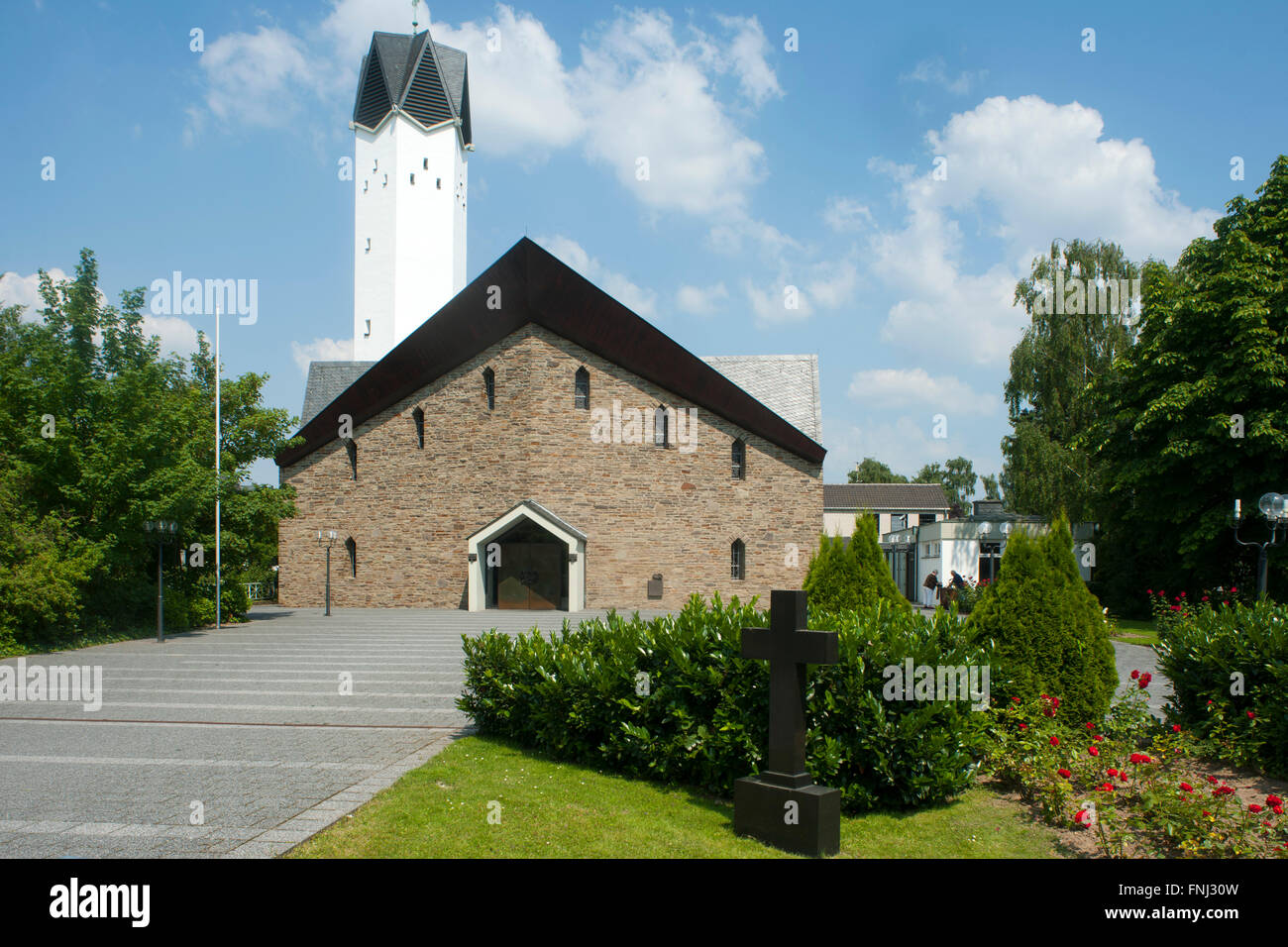 Deutschland, Nordrhein-Westfalen, Rhein-Sieg-Kreis, Gemeinde Swisttal Buschhoven, Pfarr-Und Wallfahrtskirche St. Katharina Stockfoto