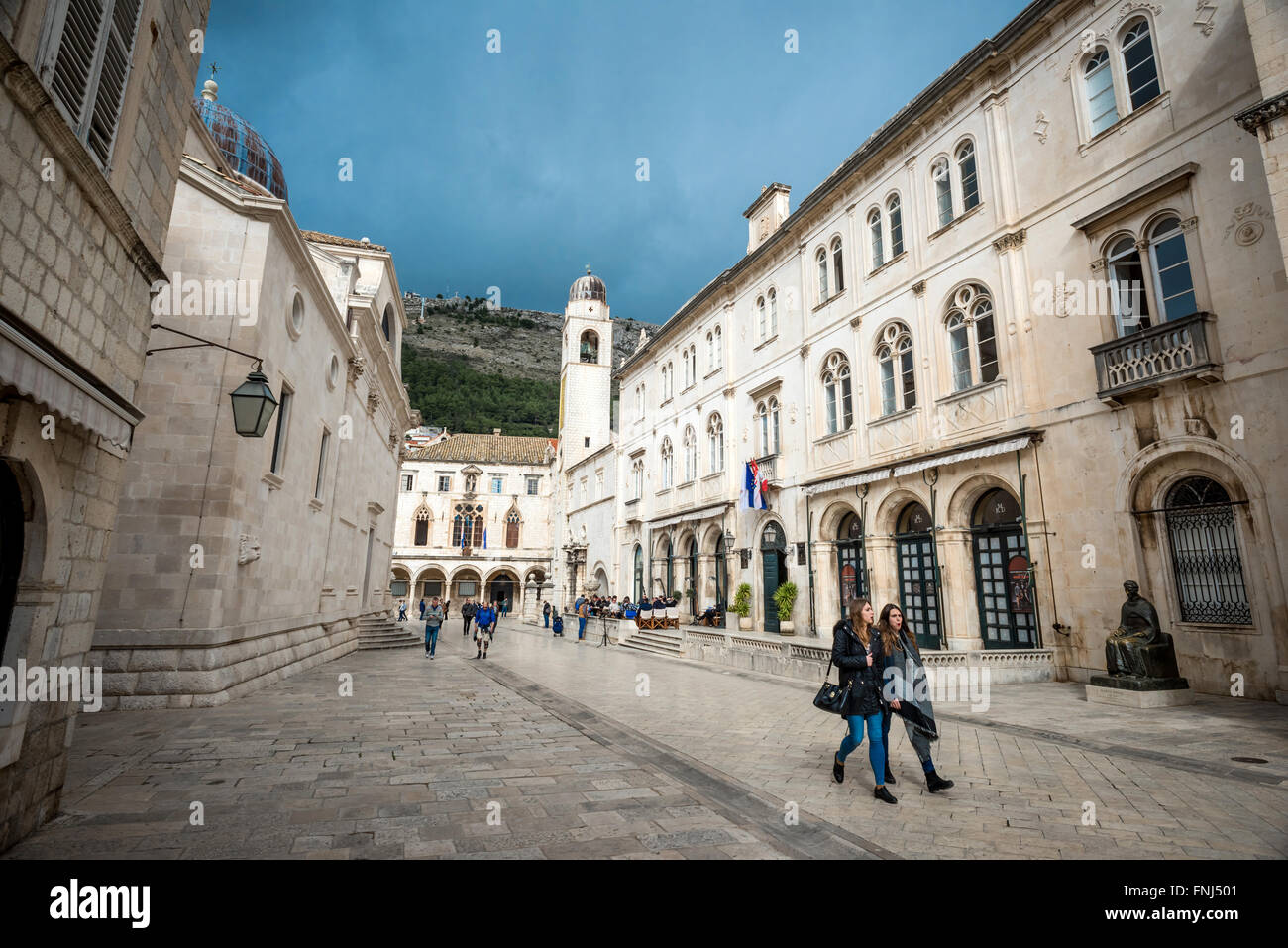 Straßenszenen in der Altstadt von Dubrovnik, Kroatien. Stockfoto