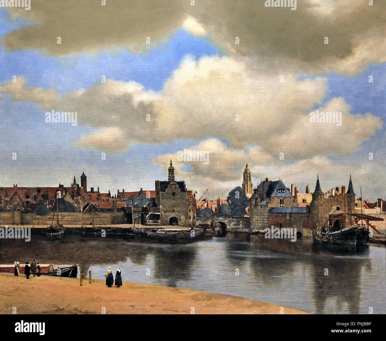 Skyline von der Ansicht von Delft 1660-1661 Johannes Vermeer oder Jan Vermeer 1632-1675 Niederlande Niederlande Stockfoto