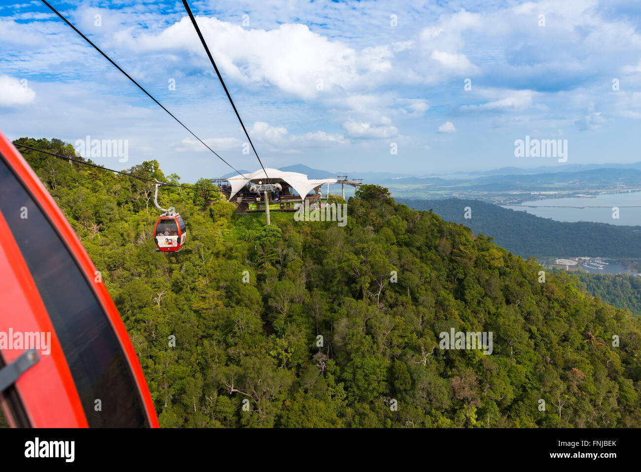 Langkawi Baldachin Blick von Seilbahn-Gondel, Langkawi, Malaysia Stockfoto