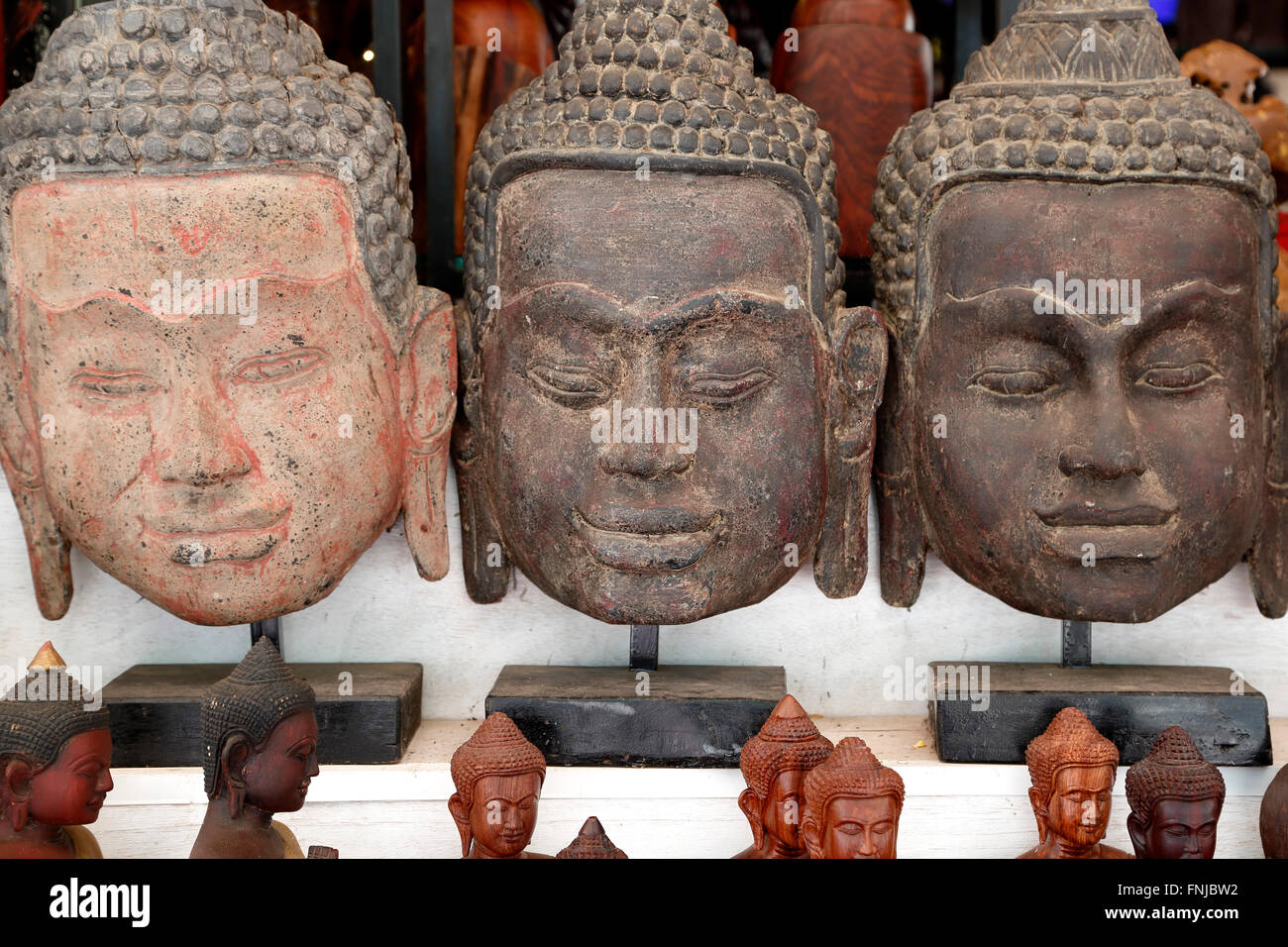 Buddha-Souvenirs im Souvenir-Shop, Siem Reap, Kambodscha Stockfoto