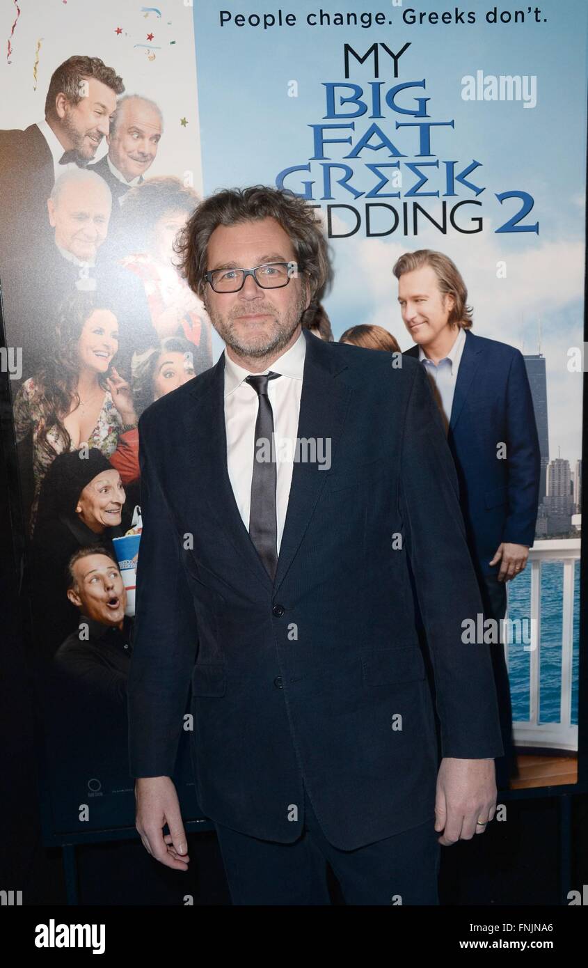 New York, NY, USA. 15. März 2016. Kirk Jones bei der Ankunft für AMC Loews Lincoln Sqaure, New York, NY, MY BIG FAT griechischen Hochzeit 2 Premiere 15. März 2016. Bildnachweis: Kristin Callahan/Everett Collection/Alamy Live-Nachrichten Stockfoto