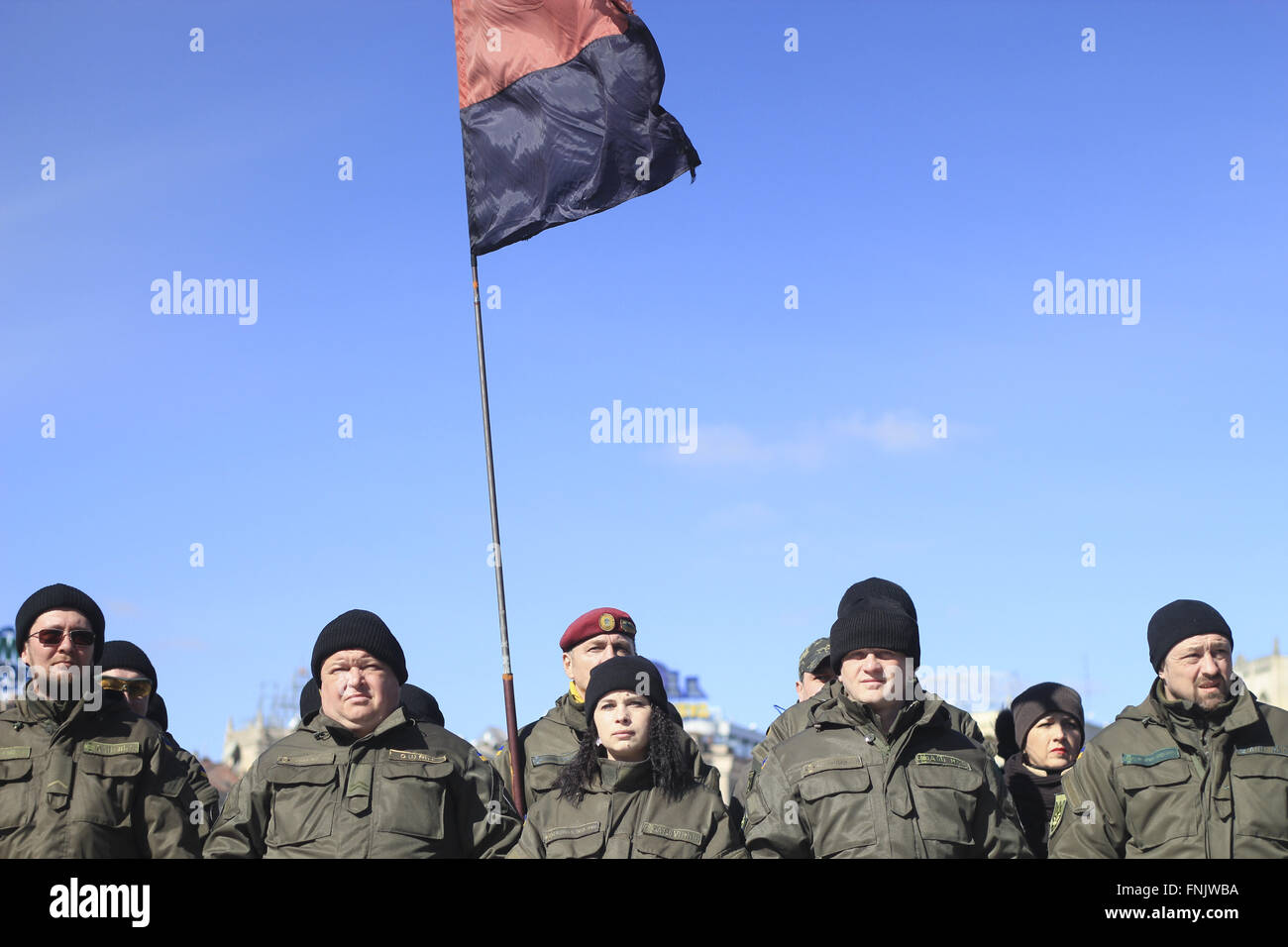 Kiew, Ukraine. 16. März 2016. Veranstaltungen anlässlich des zweiten Jahrestages der Gründung des ersten Bataillons der nationalen beschützen unter den freiwilligen sie. S. Kolschitzky © Nazar Furyk/ZUMA Draht/Alamy Live-Nachrichten Stockfoto Kiew, Ukraine. 16. März 2016. Veranstaltungen anlässlich des zweiten Jahrestages der Gründung des ersten Bataillons der nationalen beschützen unter den freiwilligen sie. S. Kolschitzky © Nazar Furyk/ZUMA Draht/Alamy Live-Nachrichten Stockfoto