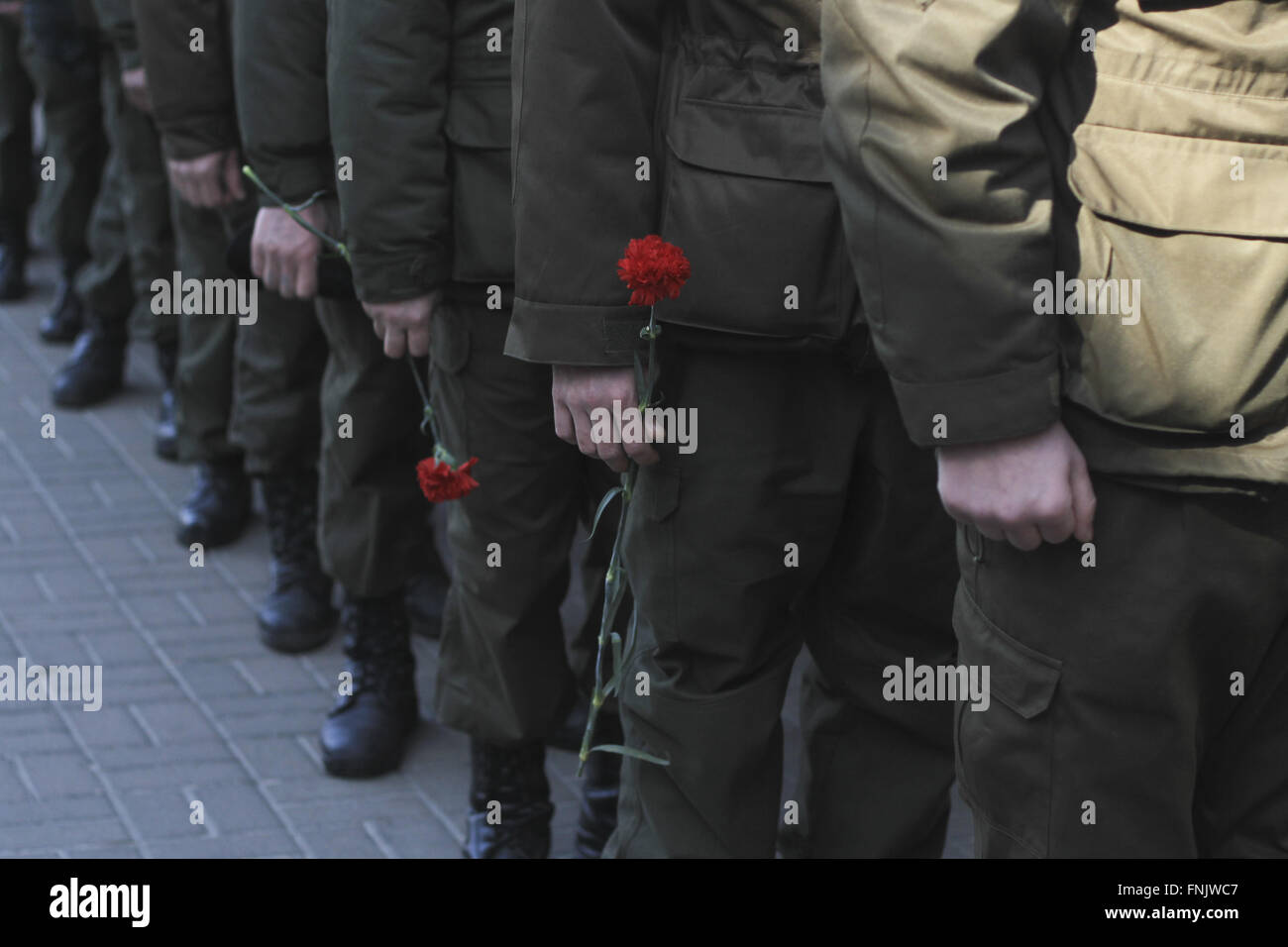 Kiew, Ukraine. 16. März 2016. Veranstaltungen anlässlich des zweiten Jahrestages der Gründung des ersten Bataillons der nationalen beschützen unter den freiwilligen sie. S. Kolschitzky © Nazar Furyk/ZUMA Draht/Alamy Live-Nachrichten Stockfoto Kiew, Ukraine. 16. März 2016. Veranstaltungen anlässlich des zweiten Jahrestages der Gründung des ersten Bataillons der nationalen beschützen unter den freiwilligen sie. S. Kolschitzky © Nazar Furyk/ZUMA Draht/Alamy Live-Nachrichten Stockfoto