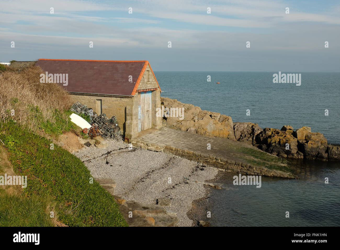 Alten Lifeboat Station, Moelfre, Anglesey Stockfoto