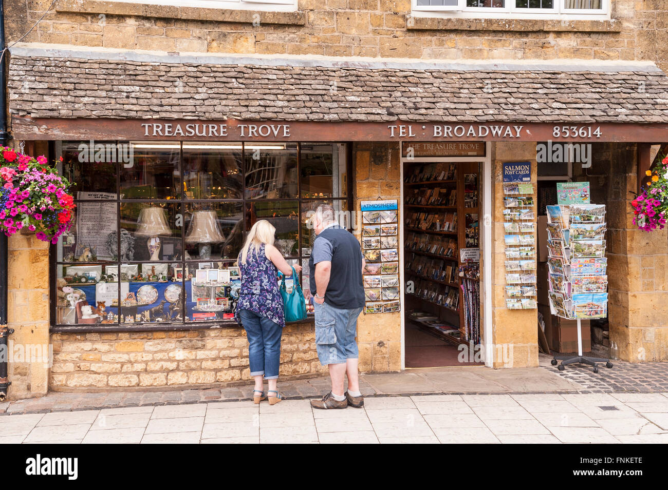 Die Fundgrube Geschenk-Shop speichern in Broadway, Worcestershire, England, Großbritannien, Uk Stockfoto