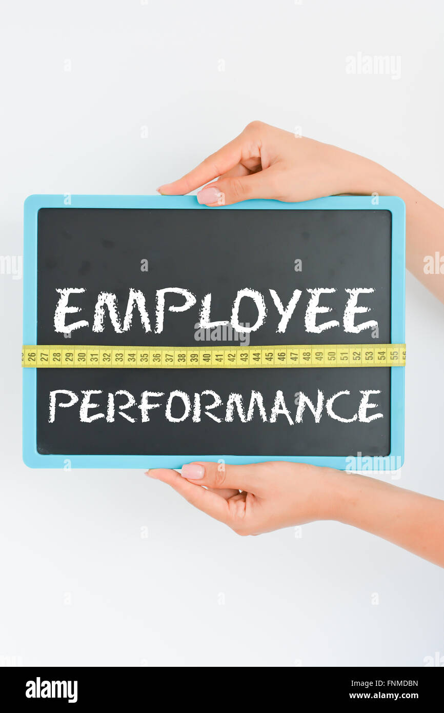 Maßnahme Mitarbeiter Performance Konzept im Bereich Human resources Stockfoto