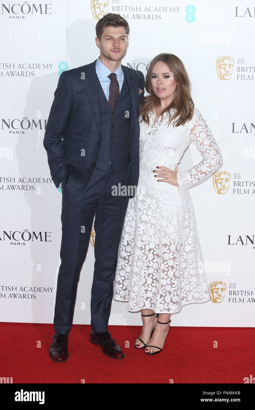 Lancome BAFTA-Nominierungen Party 2016 im Kensington Palace Gardens - Ankünfte mit: Jim Chapman, Tanya Burr wo: London, Vereinigtes Königreich bei: 13. Februar 2016 Stockfoto