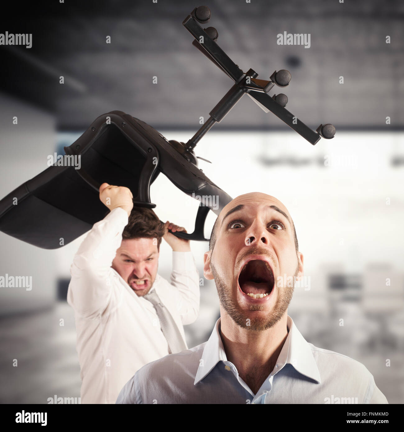 Spannung im Büro Stockfoto