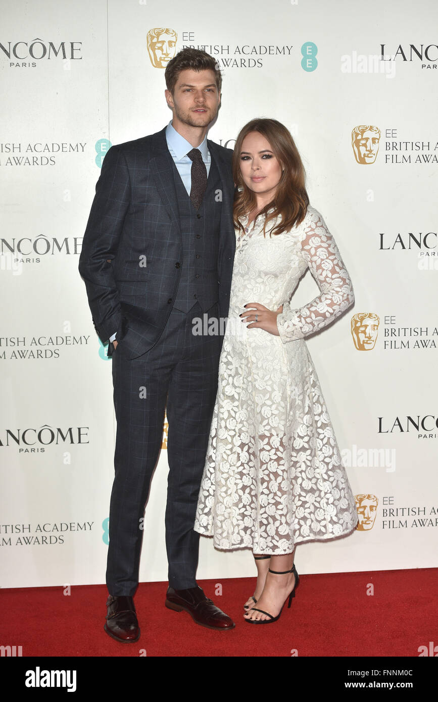 Lancome BAFTA nominierten Party statt im Kensington Palace Gardens.  Mitwirkende: Jim Chapman, Tanya Burr wo: London, Vereinigtes Königreich bei: 13. Februar 2016 Stockfoto