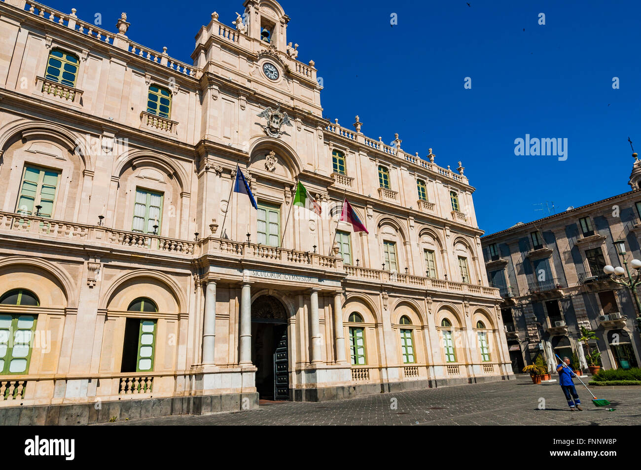 Palazzo dell'Universita in Catania, Sizilien, Italien Stockfoto