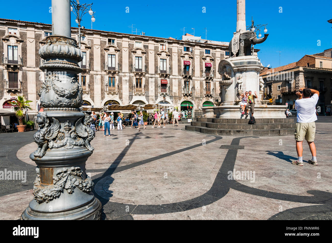 Piazza Duomo - Domplatz - Catania, Sizilien, Italien Stockfoto