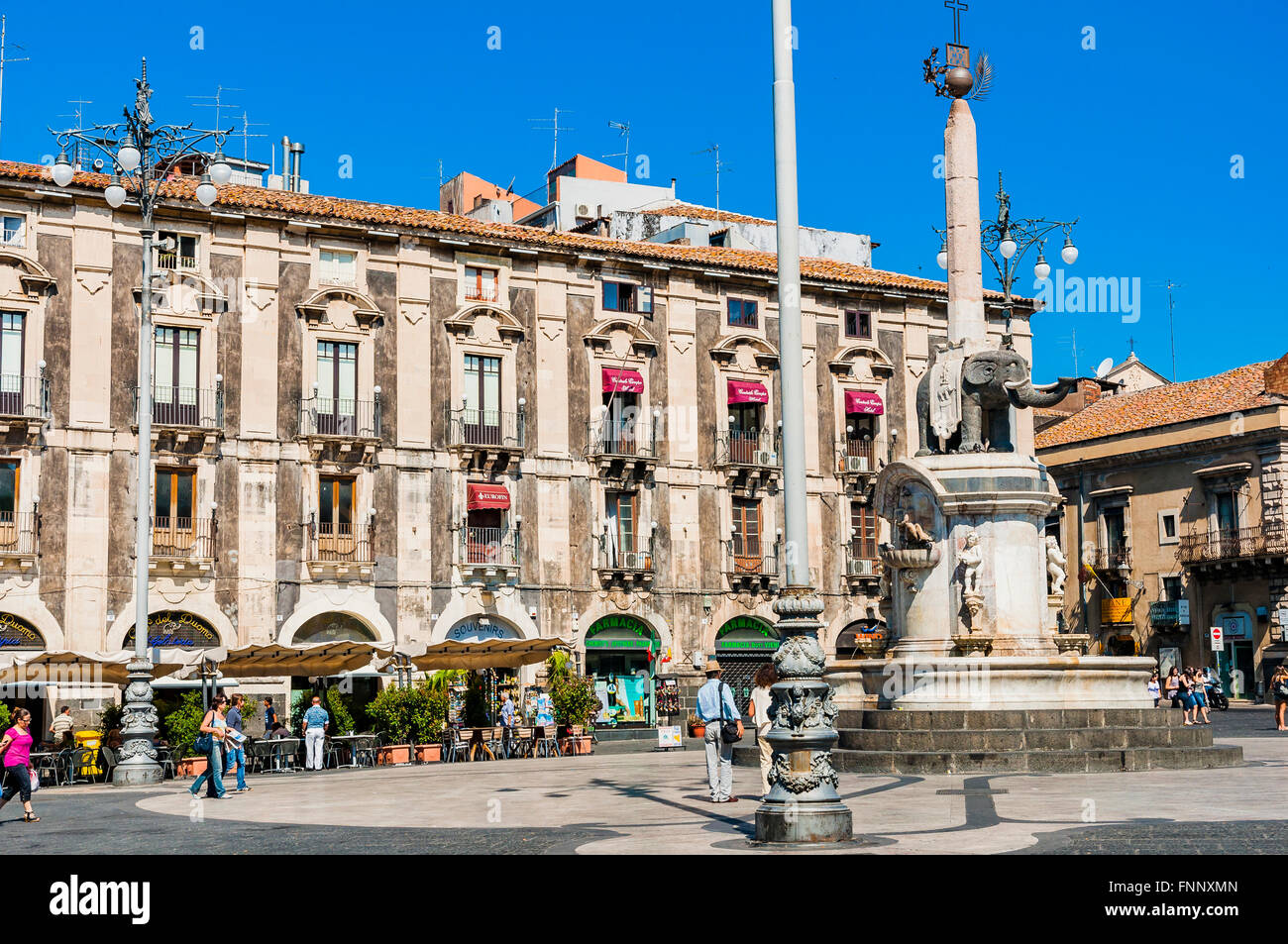 Piazza Duomo - Domplatz - Catania, Sizilien, Italien Stockfoto