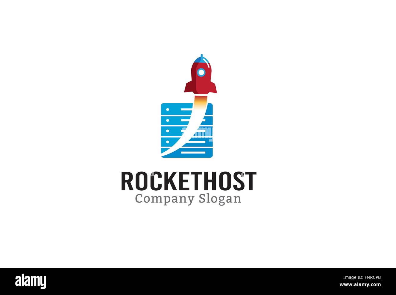 Rakete-Host-Design-Darstellung Stock Vektor