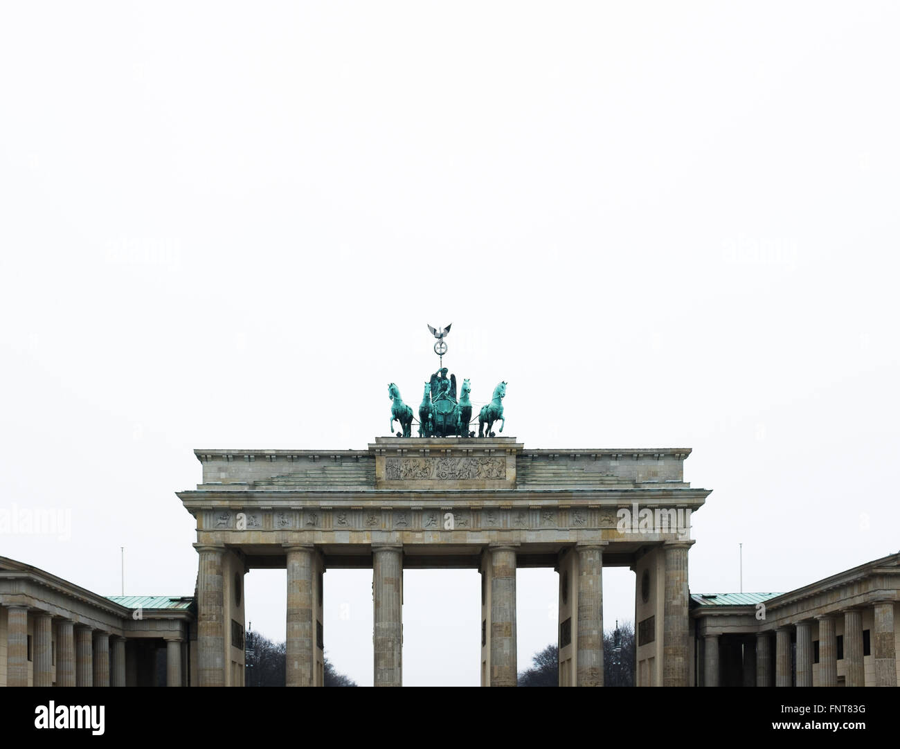 BERLIN, Januar 15: Das Brandenburger Tor in Berlin am 15. Januar 2016. Stockfoto