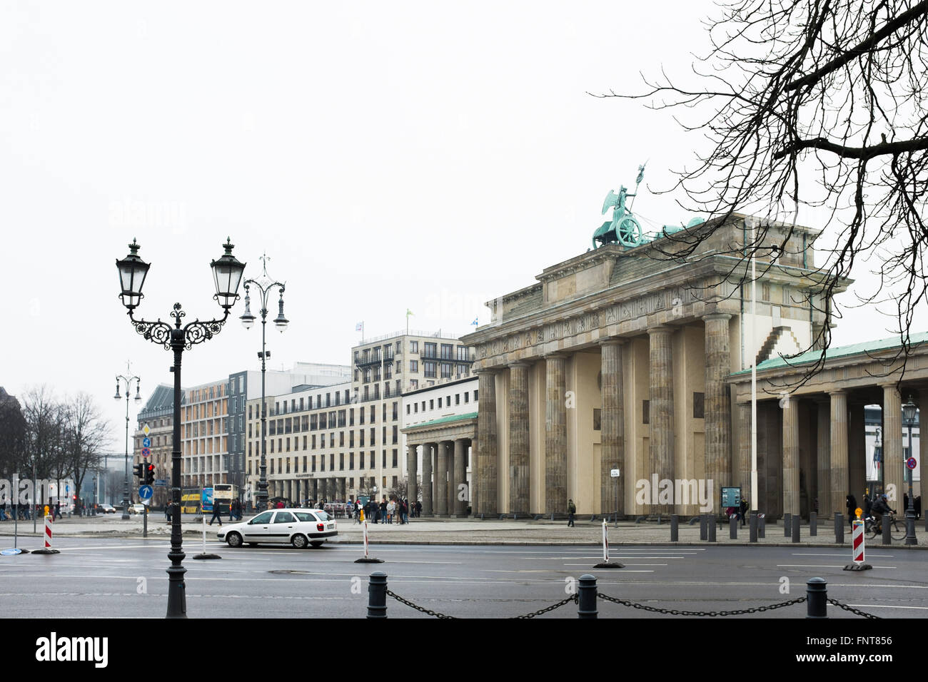 BERLIN, Januar 15: Das Brandenburger Tor in Berlin am 15. Januar 2016. Stockfoto