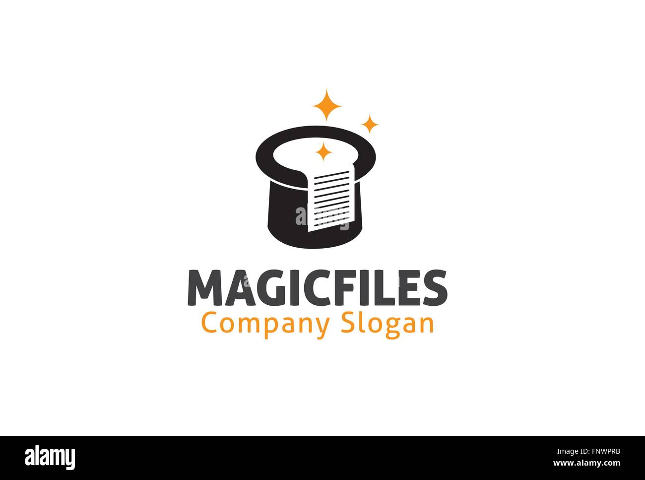 Magische Dateien Logo Illustration Stock Vektor