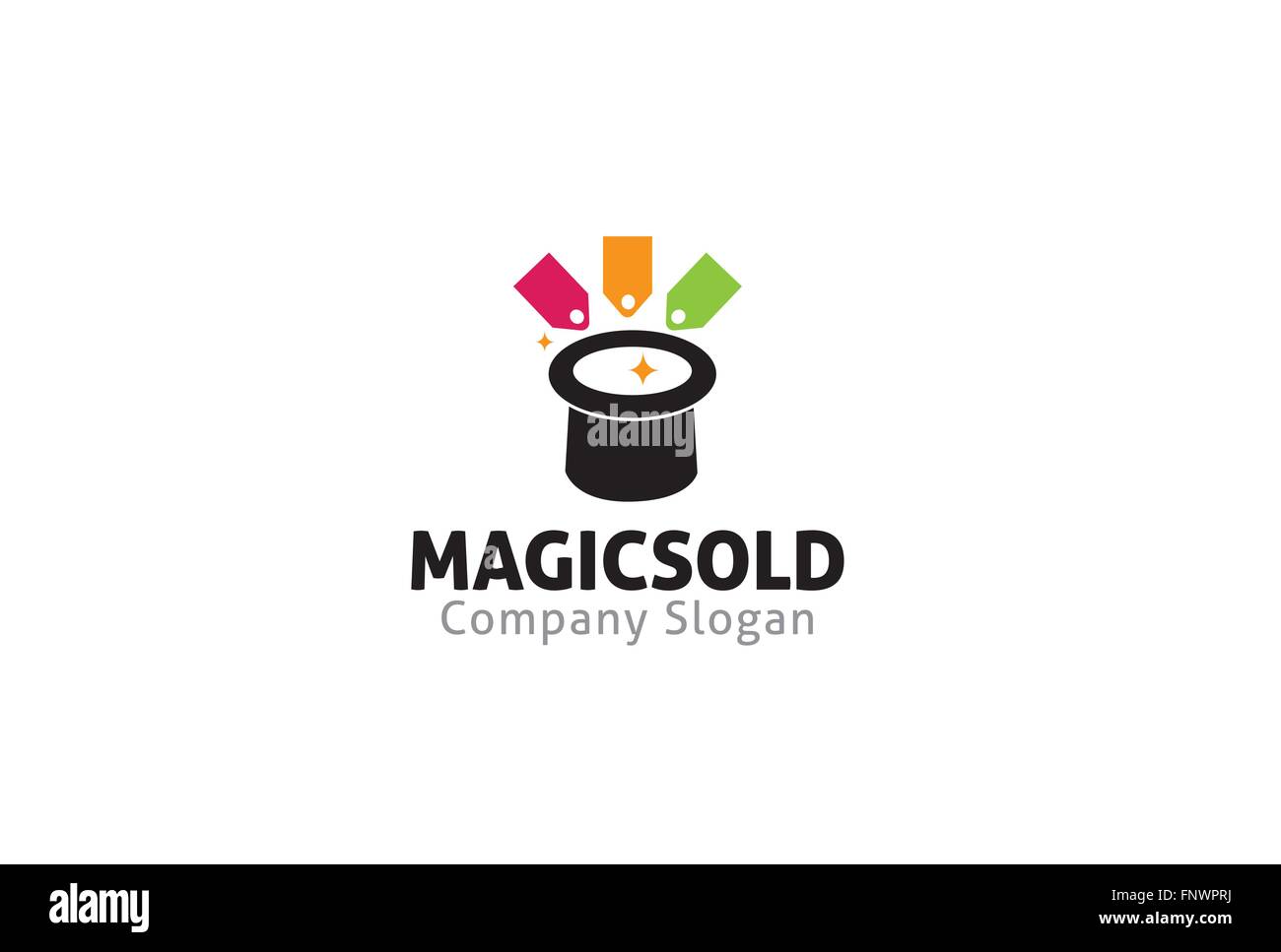 Magic verkauft Logo Illustration Stock Vektor