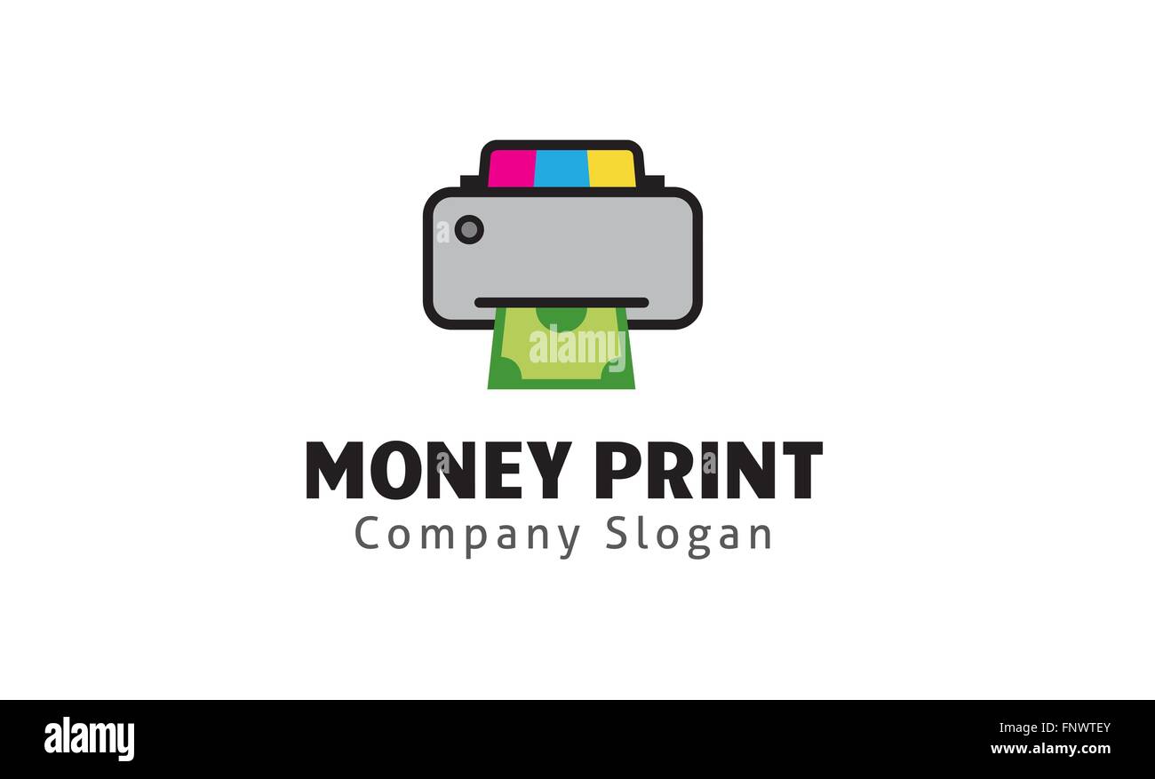 Geld-Print-Design-Illustration Stock Vektor