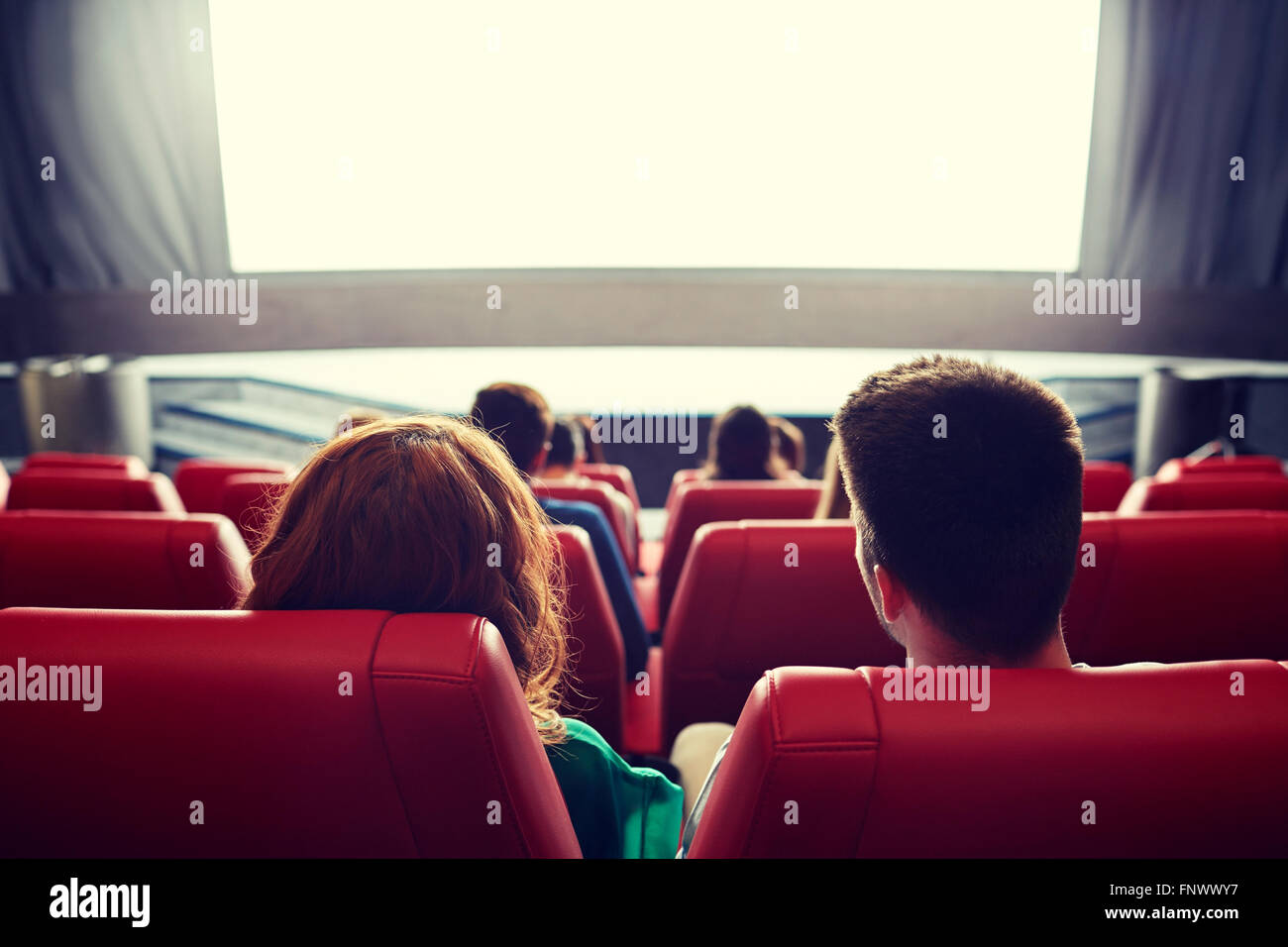 glückliches Paar Film im Theater oder Kino Stockfoto