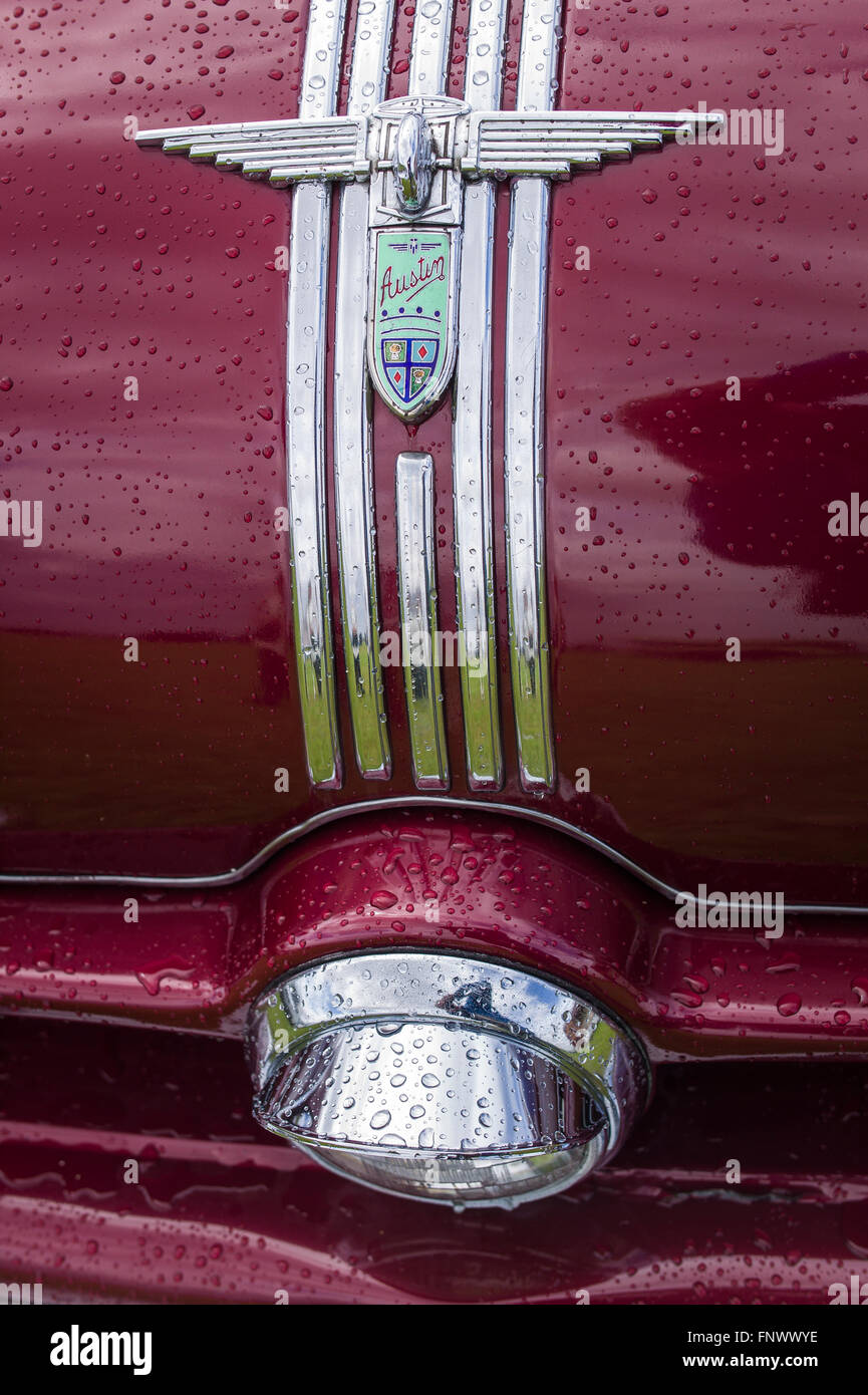 An der Vorderseite eines Austin A90 Atlantic Autos auf einer englischen Stockfoto