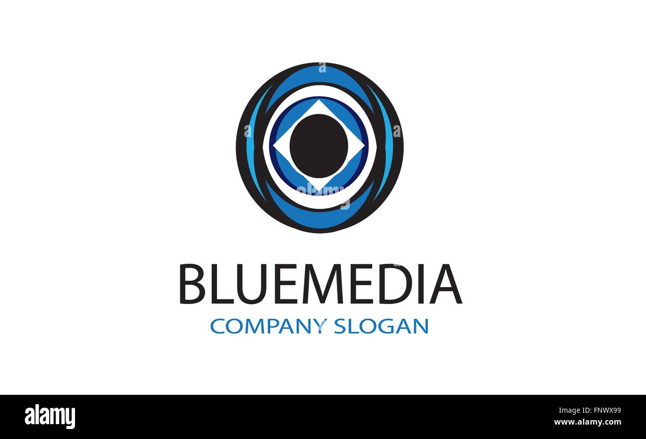 Blue Media Design Illustration Stock Vektor