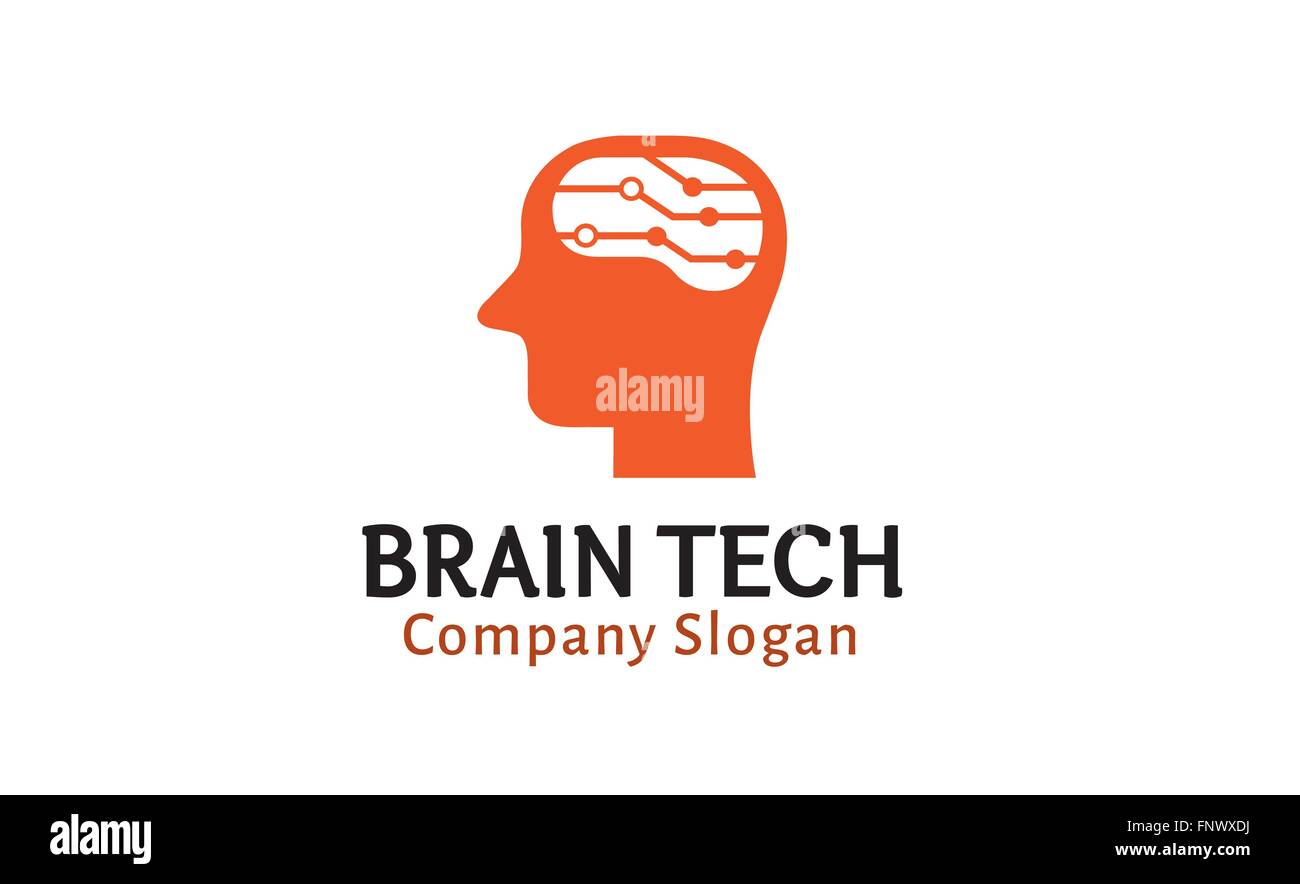 Gehirn-Tech-Design-Darstellung Stock Vektor