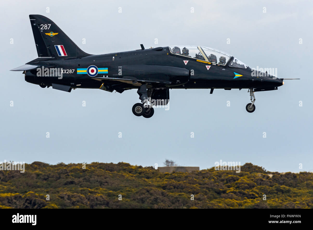 Hawk T1 Raf Valley Nordwales Uk.Fastjet. Stockfoto