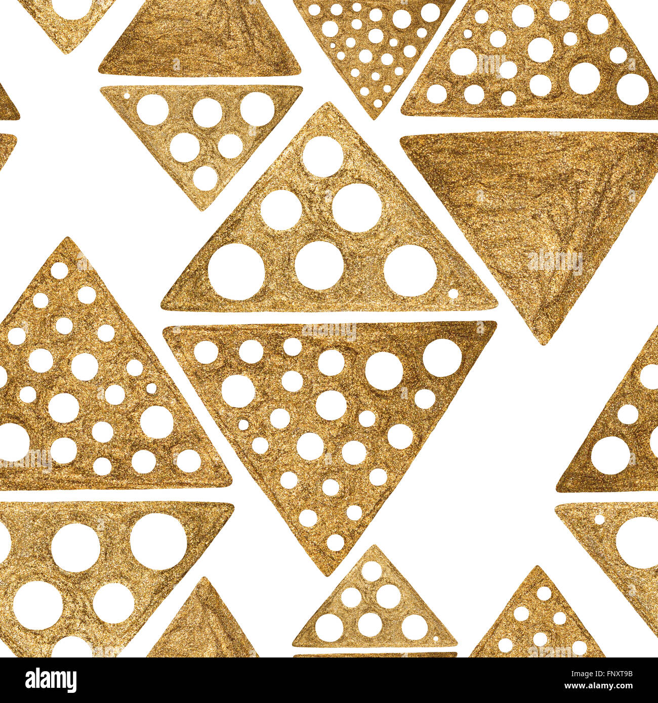 Abstrakte ethnischen Seamless Pattern. Handgezeichnete Stammes-Goldgrund. Stockfoto