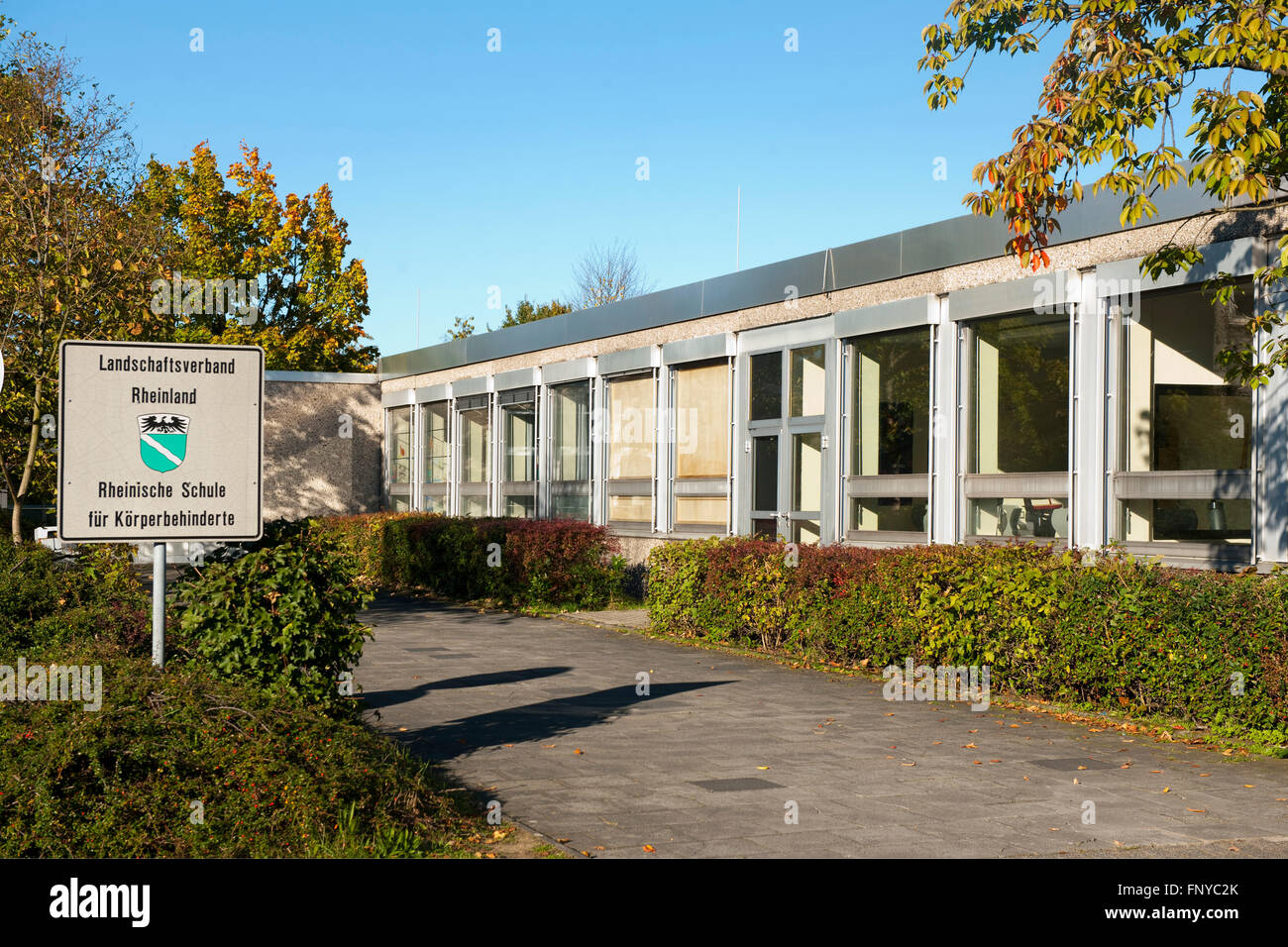 Deutschland, Nordrhein-Westfalen, Rhein-Sieg-Kreis, Sankt Augustin, Rheinische Schule Für Körperbehinderte Stockfoto