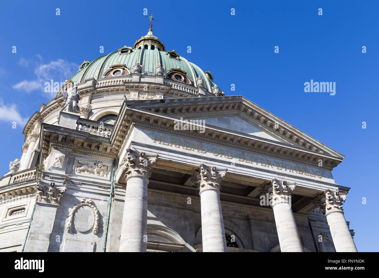 Frederik es Kirche auch bekannt als Marmorkirche in Kopenhagen, Dänemark. Stockfoto