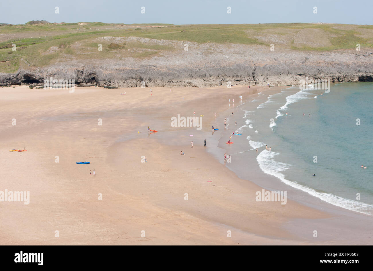 Broad Haven South Beach in der Nähe von Bosherton Pembrokeshire Wales UK Stockfoto