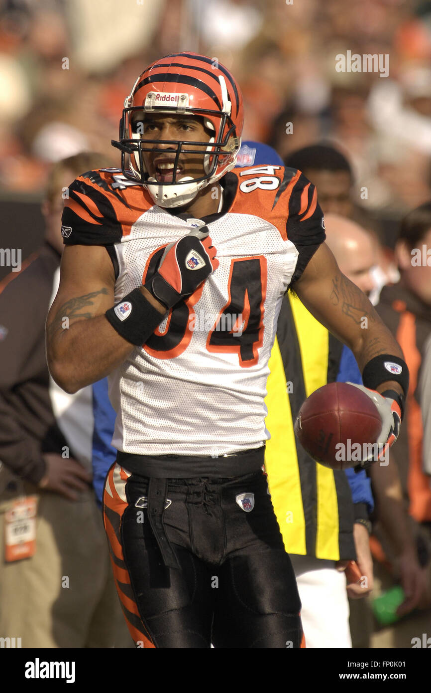 Cleveland, Ohio, USA. 26. November 2006. Cincinnati Bengals (84) Receivers TJ Houshmandzadeh während seines Teams gegen die Cleveland Browns in Cleveland Browns Stadium Spiel am 26. November 2006 in Cleveland, Ohio. ZUMA Press/Scott A. Miller © Scott A. Miller/ZUMA Draht/Alamy Live-Nachrichten Stockfoto